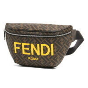 Fendi Zucca FF Belt Bag Waist Body Multi Yellow Evano Brown Palladio